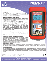Thumbnail of document Data Sheet - 211 Automated RTD Calibrator